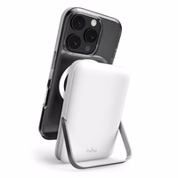 Puro 10000mAh MagSafe belaidė išorinė baterija su aliuminio stovu - balta