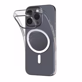 Puro 03 Mag Magnetinis silikoninis dėklas telefonui iPhone 16 Pro - permatomas