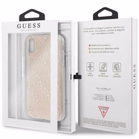Guess 4G blizgus dėklas telefonui iPhone X/Xs - auksinė