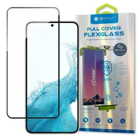 Bestsuit 3D Edge Nano Flexi Glass stiklo plėvelė visas ekranas grūdintas stiklas su rėmeliu Samsung Galaxy S22 skaidrus