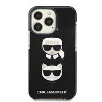 Karl Lagerfeld Karl&Choupette Head dėklas iPhone 13 Pro Max - juodas