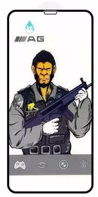 LCD apsauginis stikliukas "ESD Anti-Fingerprint Frosted" Apple iPhone 16 Pro/iPhone 17 juodas be įpakavimo