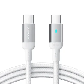 USB kabelis Joyroom S-CC100A10 Type-C to Type-C 100W 1.2m baltas