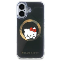 Hello Kitty IML Saldus kačiukas magnetinis iPhone 16 dėklas - juodas