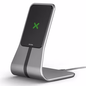 XVIDA (POWER 2) belaidis Charging Desk stovas - Qi 7.5W (sidabrinis)