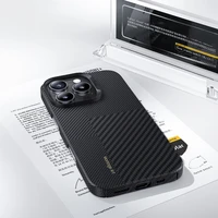 Benks Montage magnetinis Armor Air Kevlar dėklas su PC rėmeliu 600D+1500D (M064) Iphone 16 Plus telefonui juodas