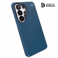 Speck Presidio2 Grip Magnet - Samsung Galaxy S26 Ultra MagSafe Case (Deep Sea/sidabrinis Metallic/Spell mėlynas)