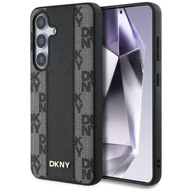 DKNY odinis languoto rašto magnetinis dėklas telefonui Samsung Galaxy S25 - juodas