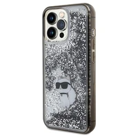 Karl Lagerfeld Liquid Glitter Choupette dėklas telefonui iPhone 13 Pro / 13 - permatomas