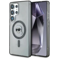 Dėklas Karl Lagerfeld Button Karl Head Printed Logo Magnetinis Samsung Galaxy S25 Ultra juodas