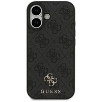 GUESS dėklas telefonui IPHONE 17, suderinamas su MagSafe GUHMP17SP4SM4MK (PU 4G Small 4G ir Classic), juodas