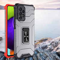 Kristalinis žiedinis dėklas su stovu tvirtas apsauginis dangtelis Samsung Galaxy A72 4G žalias