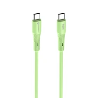 FORCELL F-ENERGY C344 kabelis Type C į Type C QC4.0 PD 3A 60W Silikoninis 1 m žalias