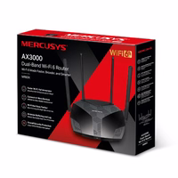 Mercusys MR80X belaidis maršrutizatorius Gigabitinis eternetas Dviguba juosta (2,4 GHz / 5 GHz) Juoda