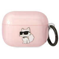 Karl Lagerfeld KLAPHNCHTCP Airpods Pro dėklas rožinis/rožinis Ikonik Choupette