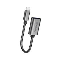Dudao L15T OTG adapteris USB-C - USB-A - pilkas