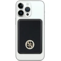 Guess Magnetinė 4G Strassed Metalinis Logotipas indukcinė išorinė baterija 5W 3000mAh - juoda