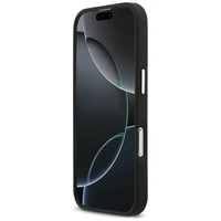 KARL LAGERFELD dėklas telefonui IPHONE 17, suderinamas su magnetiniu MagSafe (KLHCP17SPSFDHPOK, FW Grained PU W/ K&C Heads Pins & Logo) juodas