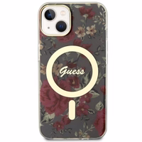 Guess GUHMP14MHCFWSA iPhone 14 Plus 6.7" žalias/chaki kietas dėklas Gėlė Magnetinis