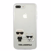 Karl Lagerfeld Karl & Choupette dėklas telefonui iPhone 7 / 8 Plus - permatomas