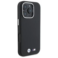 BMW M Edition Kevlar apvyniotas metalinis iPhone 16 Pro Max dėklas - juodas
