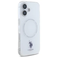 US Polo IML Ring MagSafe dėklas iPhone 16 - baltas
