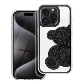TEDDY BEAR dėklas telefonui IPHONE 16 Pro Max juodas