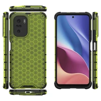 Honeycomb dėklas šarvuotas dėklas su TPU buferiu Xiaomi Redmi K40 Pro+ / K40 Pro / K40 / Poco F3 žalias