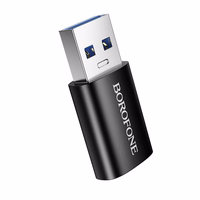 Borofone adapteris BV26B - USB į Type C - juodas