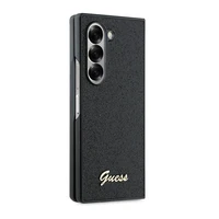 Guess 4G Blizgus Užrašas Dėklas telefonui Samsung Galaxy Z Fold 6 - Juoda