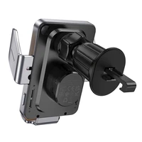 HOCO automobilinis laikiklis su belaidžiu įkrovimu oro ventiliacijai 15W HW7 pilkas