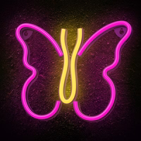 Neon LED Light BUTTERFLY rožinis NNE03 Neolia