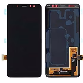 Ekranas Samsung A530 A8 (2018) su lietimui jautriu stikliuku Black originalus (service pack)