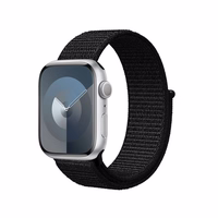 Crong Nylon Reflex - sporto Band Apple Watch 38/40/41/42 mm (juodas)