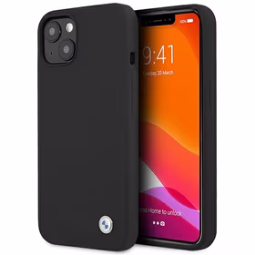 BMW Silicone Signature dėklas telefonui iPhone 13 - juodas