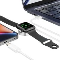 Tech-Protect UltraBoost 2in1 magnetinis įkroviklis su USB-C / Lightning kabeliais Apple Watch 1.5m - baltas