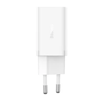 Baseus GaN5 Pro 40W 2xUSB-C sieninis įkroviklis - Baltas