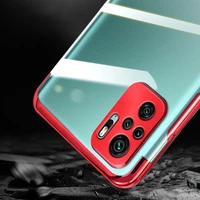 Clear Color Case Gel TPU elektroplokštės rėmo dangtelis Xiaomi Redmi Note 10 5G / Poco M3 Pro mėlynas