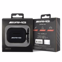 AMG AMAP2RBK AirPods Pro 2 (2022/2023) dėklas juodas Silicone Baltas Logo