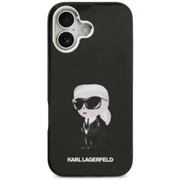 Karl Lagerfeld IML akvarelės Karl ir logotipo magnetinis dėklas telefonui iPhone 17 - juodas