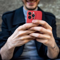 SILIKONINIS MAGNETINIS DĖKLAS suderinamas su MagSafe SAMSUNG A16 5G / A16 4G raudonas