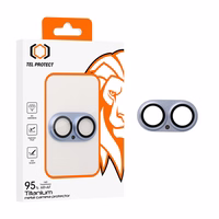 Tempered stiklas Tel Protect 95% AR+AF Full Metal kameros apsauga on camera for Iphone 17 mėlynas (camera island)