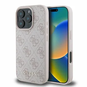Guess 4G Classic dėklas telefonui iPhone 16 Pro Max - rožinis