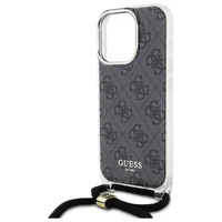 Guess Crossbody Cord 4G Print dėklas iPhone 16 Pro Max - juodas