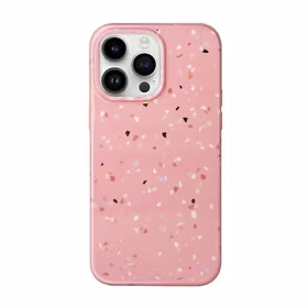 Uniq Coehl Terrazzo dėklas telefonui iPhone 14 Pro - rožinė
