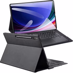 DUX DUCIS dėklas DK sulankstomas su belaidže klaviatūra su apšvietimu SAMSUNG Tab S10 Ultra/S9 Ultra/S8 Ultra juodas