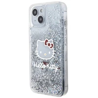 Hello Kitty skysto blizgučių pakabukai Kitty Head dėklas telefonui iPhone 14 - sidabrinis