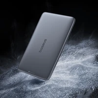 Baseus PicoGo AM41 5000mAh 20W itin plona Magnētinė Išorinė baterija su juodu Baseus Simple USB-C 60W 30cm kabeliu - pilka