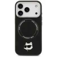 Karl Lagerfeld Choupette Pin Magnetinis dėklas telefonui iPhone 17 Pro - juodas
