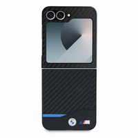 BMW Carbon Blue Line dėklas telefonui Samsung Galaxy Z Flip 6 - juodas